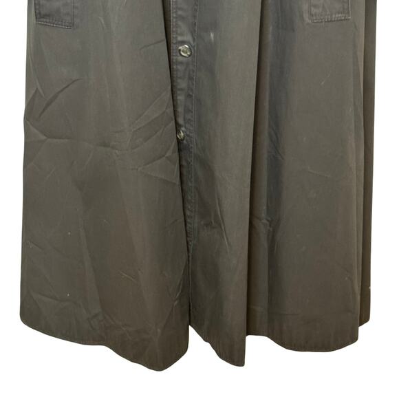 Vintage Black Bonwit Teller Size 14 Made in Hong Kong AquaTogs Trench Coat Rain - Picture 6 of 9